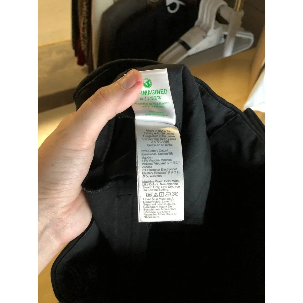 J Crew Kelsey Flare Pants Womens 00 Black Crop Stretch Comfort Office